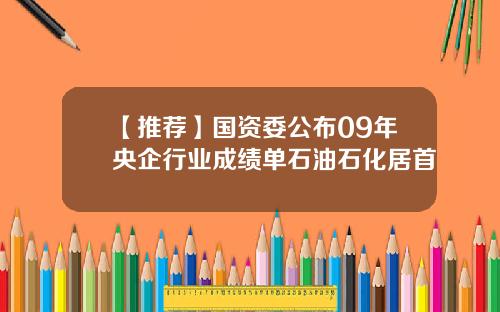 【推荐】国资委公布09年央企行业成绩单石油石化居首