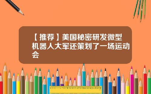 【推荐】美国秘密研发微型机器人大军还策划了一场运动会