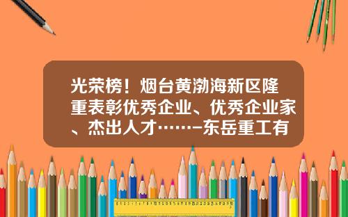 光荣榜！烟台黄渤海新区隆重表彰优秀企业、优秀企业家、杰出人才……-东岳重工有限公司