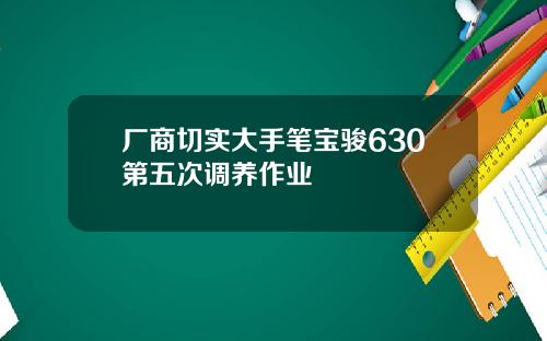 厂商切实大手笔宝骏630第五次调养作业