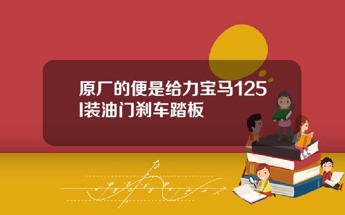 原厂的便是给力宝马125I装油门刹车踏板