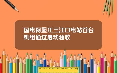 国电阿墨江三江口电站首台机组通过启动验收