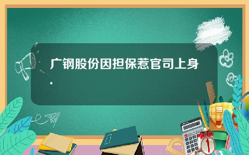 广钢股份因担保惹官司上身.