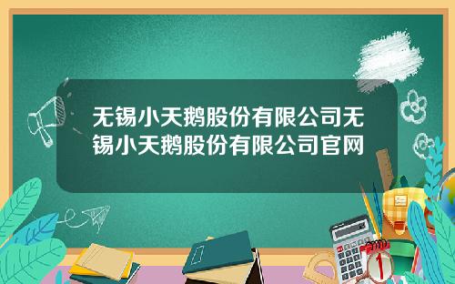 无锡小天鹅股份有限公司无锡小天鹅股份有限公司官网