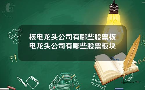 核电龙头公司有哪些股票核电龙头公司有哪些股票板块