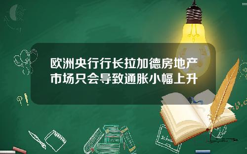欧洲央行行长拉加德房地产市场只会导致通胀小幅上升