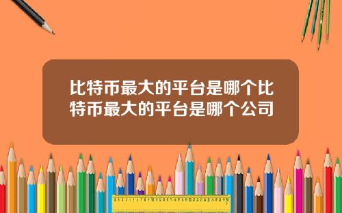 比特币最大的平台是哪个比特币最大的平台是哪个公司