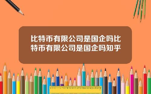 比特币有限公司是国企吗比特币有限公司是国企吗知乎