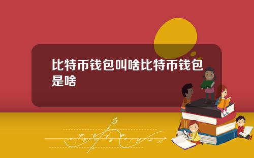 比特币钱包叫啥比特币钱包是啥