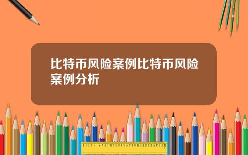 比特币风险案例比特币风险案例分析