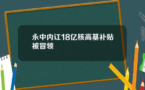 永中内讧18亿核高基补贴被冒领