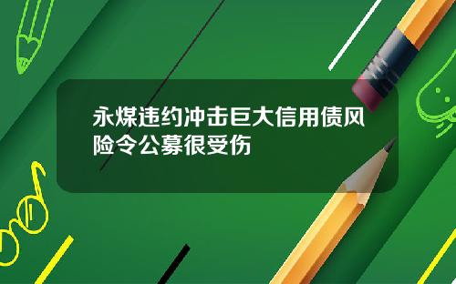 永煤违约冲击巨大信用债风险令公募很受伤