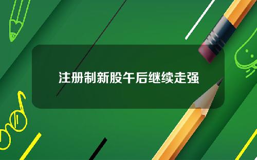 注册制新股午后继续走强