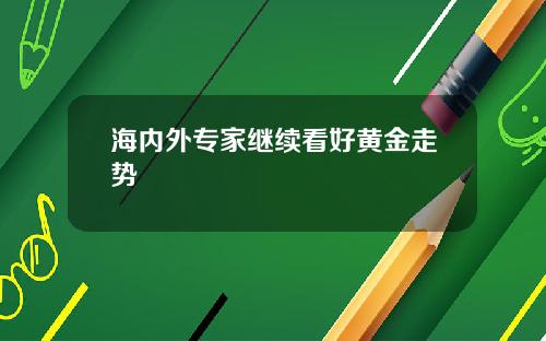 海内外专家继续看好黄金走势