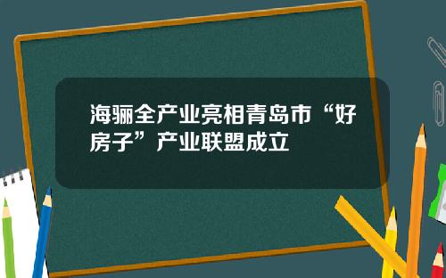 海骊全产业亮相青岛市“好房子”产业联盟成立