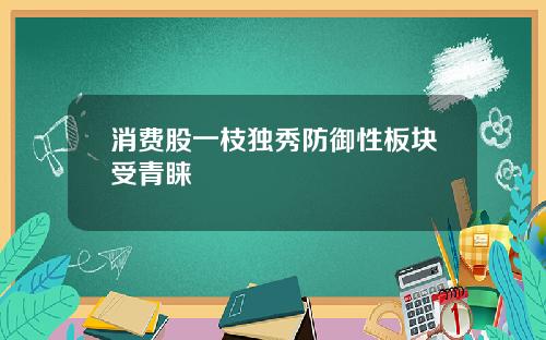 消费股一枝独秀防御性板块受青睐