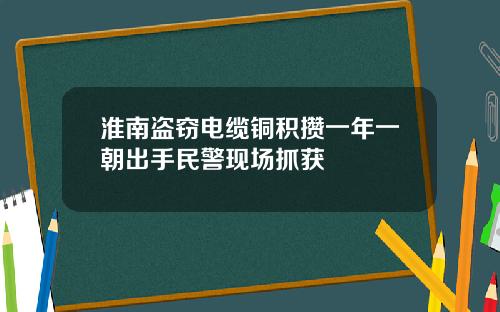 淮南盗窃电缆铜积攒一年一朝出手民警现场抓获