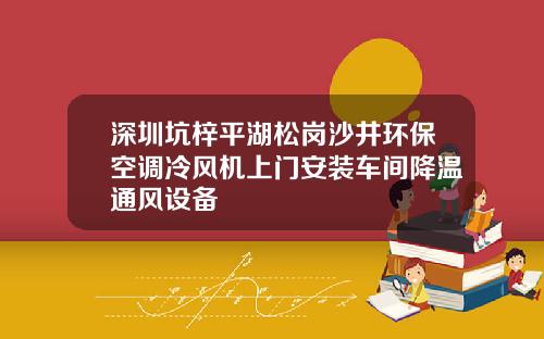 深圳坑梓平湖松岗沙井环保空调冷风机上门安装车间降温通风设备