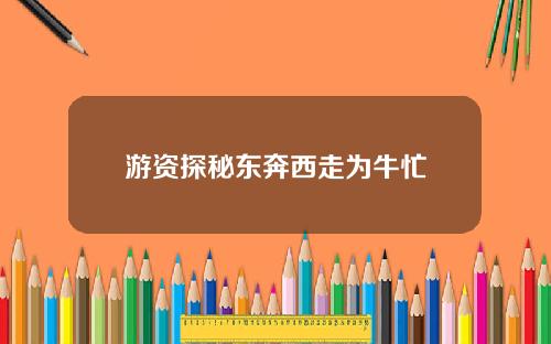 游资探秘东奔西走为牛忙