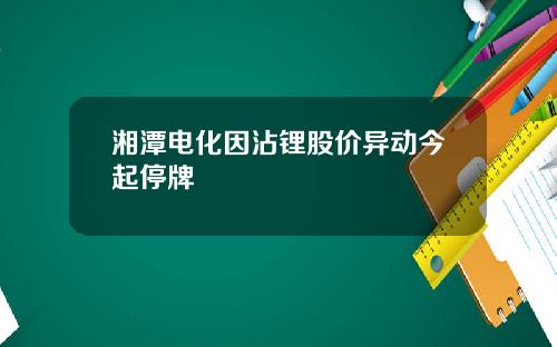 湘潭电化因沾锂股价异动今起停牌