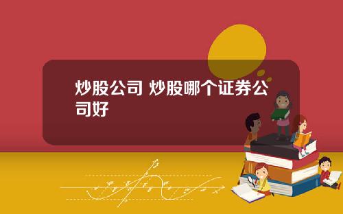 炒股公司 炒股哪个证券公司好