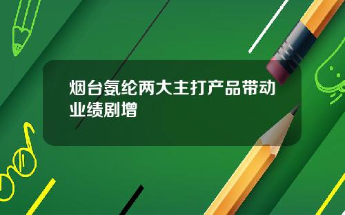 烟台氨纶两大主打产品带动业绩剧增