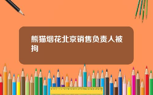熊猫烟花北京销售负责人被拘