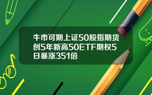 牛市可期上证50股指期货创5年新高50ETF期权5日暴涨351倍