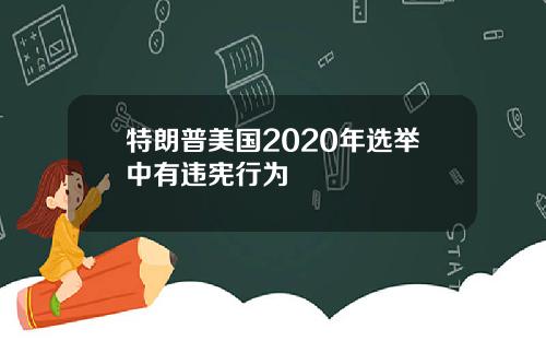 特朗普美国2020年选举中有违宪行为