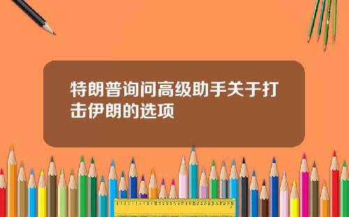特朗普询问高级助手关于打击伊朗的选项