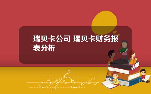 瑞贝卡公司 瑞贝卡财务报表分析