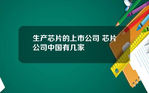 生产芯片的上市公司 芯片公司中国有几家