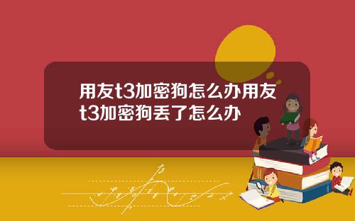 用友t3加密狗怎么办用友t3加密狗丢了怎么办