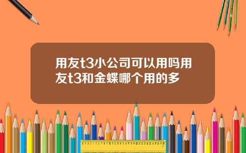 用友t3小公司可以用吗用友t3和金蝶哪个用的多