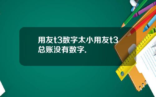 用友t3数字太小用友t3总账没有数字.