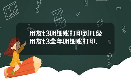 用友t3明细账打印到几级用友t3全年明细账打印.