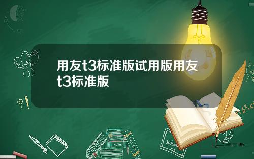用友t3标准版试用版用友t3标准版