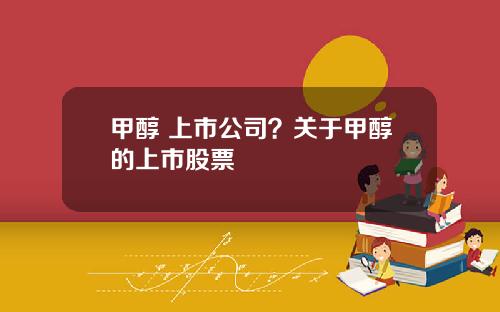 甲醇 上市公司？关于甲醇的上市股票