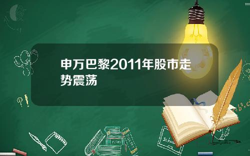 申万巴黎2011年股市走势震荡