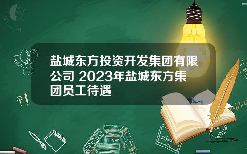 盐城东方投资开发集团有限公司 2023年盐城东方集团员工待遇