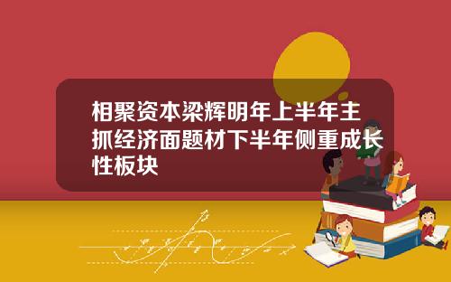 相聚资本梁辉明年上半年主抓经济面题材下半年侧重成长性板块