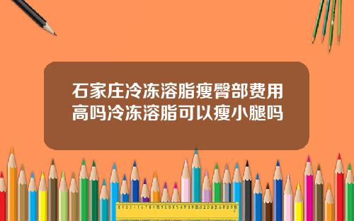 石家庄冷冻溶脂瘦臀部费用高吗冷冻溶脂可以瘦小腿吗