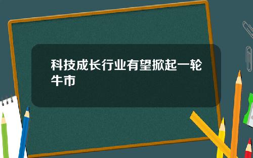 科技成长行业有望掀起一轮牛市