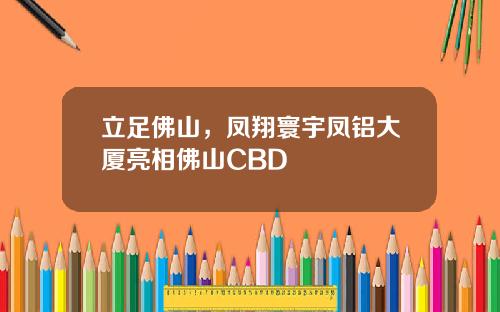 立足佛山，凤翔寰宇凤铝大厦亮相佛山CBD