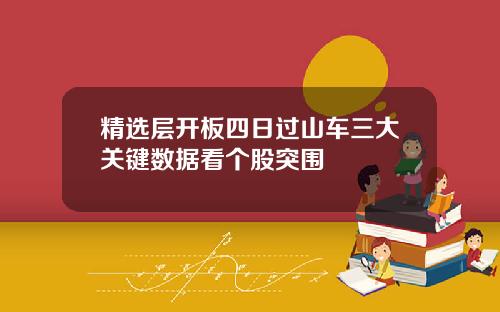 精选层开板四日过山车三大关键数据看个股突围