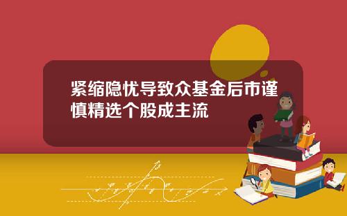 紧缩隐忧导致众基金后市谨慎精选个股成主流