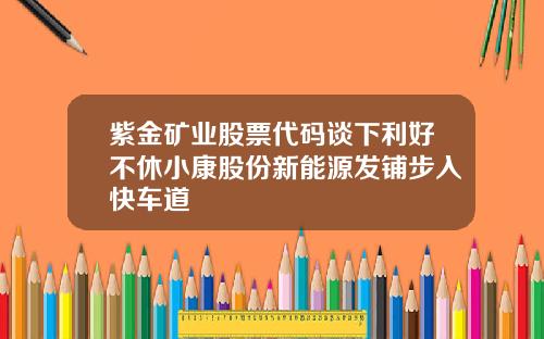 紫金矿业股票代码谈下利好不休小康股份新能源发铺步入快车道