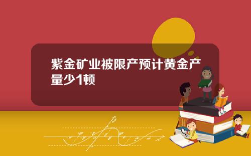 紫金矿业被限产预计黄金产量少1顿