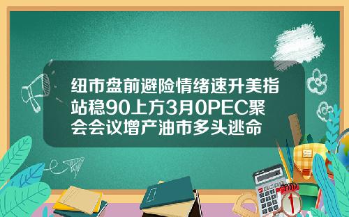 纽市盘前避险情绪速升美指站稳90上方3月0PEC聚会会议增产油市多头逃命
