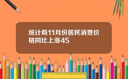 统计局11月份居民消费价格同比上涨45